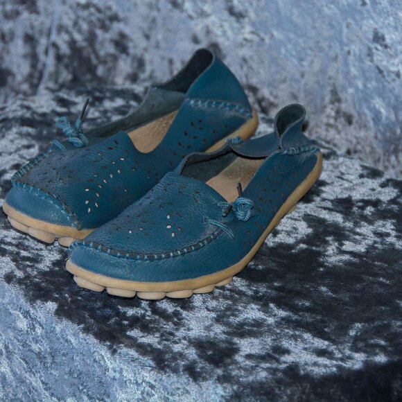 Blue Slip On Shoe 10 - Picture 12 of 13